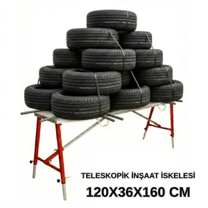 MİDİLLİ Teleskopik İnşaat İskelesi - 36 CM En Serisi (160 CM Uzunluk)