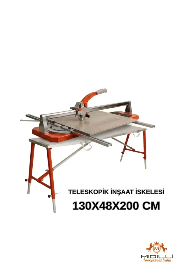 MİDİLLİ Teleskopik İnşaat İskelesi - 48 CM En Serisi (200 CM Uzunluk)