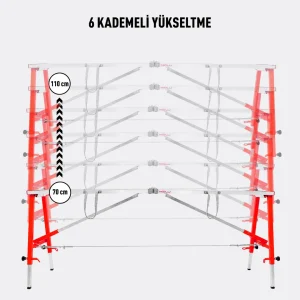 MİDİLLİ Teleskopik İnşaat İskelesi - 24 CM En Serisi (200 CM Uzunluk)