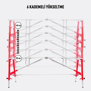 MİDİLLİ Teleskopik İnşaat İskelesi - 36 CM En Serisi (160 CM Uzunluk)