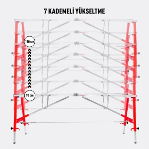 MİDİLLİ Teleskopik İnşaat İskelesi - 36 CM En Serisi (200 CM Uzunluk)
