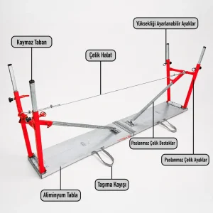 MİDİLLİ Teleskopik İnşaat İskelesi - 48 CM En Serisi (160 CM Uzunluk)