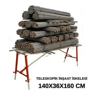 MİDİLLİ Teleskopik Katlanır İnşaat İskelesi - 36 CM En Serisi (160 CM Uzunluk)